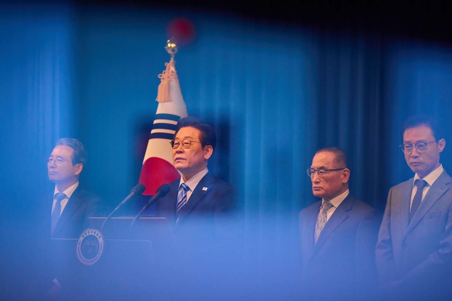 이재명 대통령이 14일 서울 용산 대통령실 청사에서 한·미 팩트시트 타결 결과를 발표하고 있다. / 이재명 대통령 SNS.