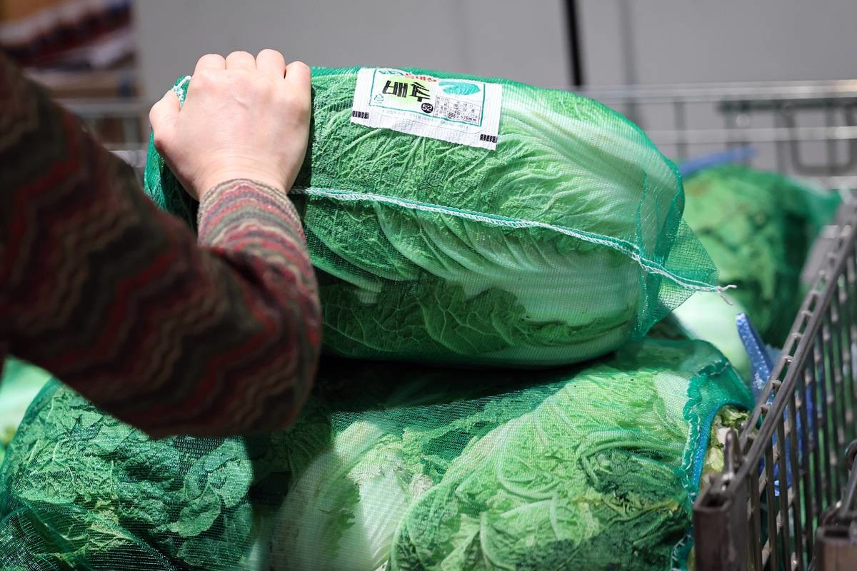 서울 용산구 이마트 용산점에서 고객들이 김장재료를 고르고 있다 / 뉴스1