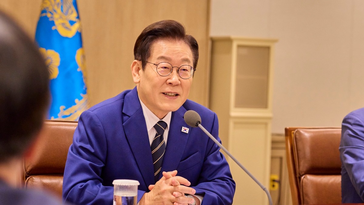 이재명 대통령이 지난 16일 서울 용산 대통령실 청사에서 열린 한미 관세협상 후속 민관 합동회의에서 발언하고 있다. / 대통령실 제공, 뉴스1