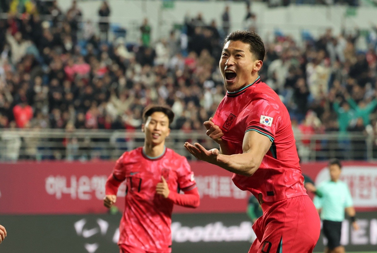 조규성(미트윌란)의 대표팀 복귀골 / 연합뉴스