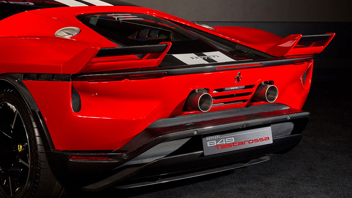 페라리 849 테스타로사의 후면부. / 페라리