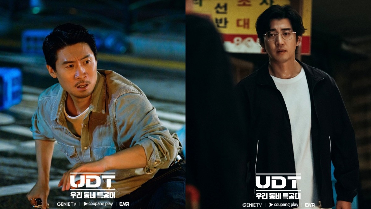 'UDT: 우리 동네 특공대'에서 다시 호흡을 맞춘 진선규와 윤계상 / ENA