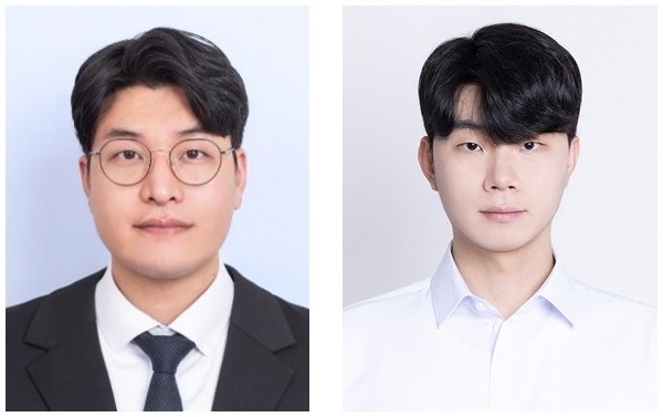 교신저자 AI소프트웨어학부(인공지능공학전공) 김원열 교수(왼쪽), 제1저자 정연비 석사과정생