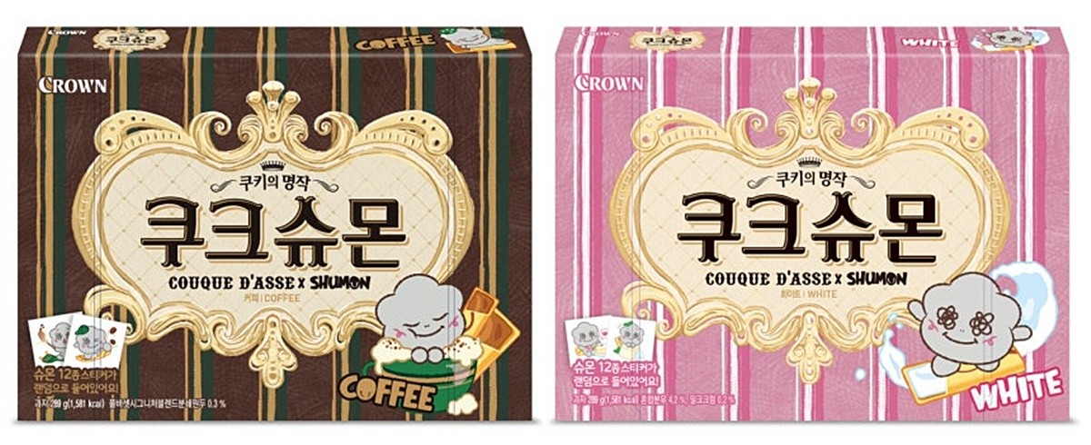 블랙핑크 지수가 직접 그린 캐릭터 '슈몬'을 담은 쿠크다스 리미티드 에디션인 '쿠크슈몬' 제품 모습. 크라운제과는 쿠크다스에 K팝 아티스트가 직접 그린 캐릭터 '슈몬'을 담은 '쿠크슈몬'을 출시한다고 19일 밝혔다. 2026년 2월까지만 만날 수 있는 리미티드 캐릭터 에디션이라고 크라운제과는 설명했다. / 크라운제과 제공