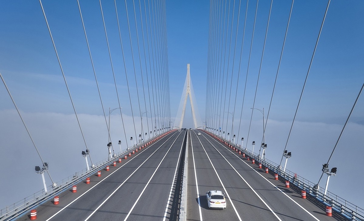 인천대교 위를 통행 중인 차량 / 한국전자통신연구원