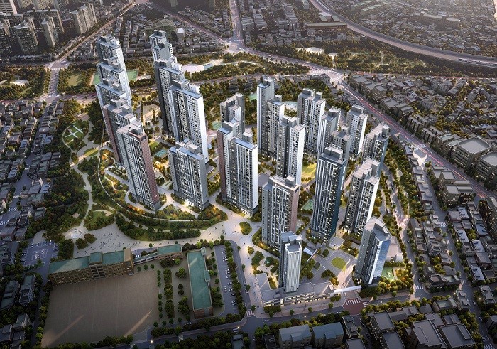 포레나더샵 인천시청역 조감도 / 한화 건설부문 제공