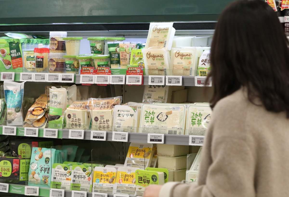 마트에서 판매 중인 두부들. 자료사진. / 뉴스1
