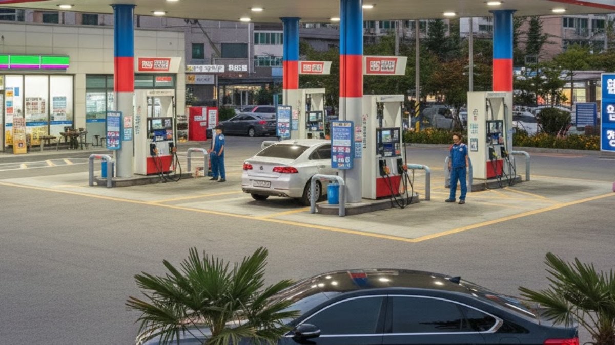 주유소 전경. 실제와 차이가 있을 수 있음을 알립니다. 기사 내용을 바탕으로 AI가 생성한 자료사진.