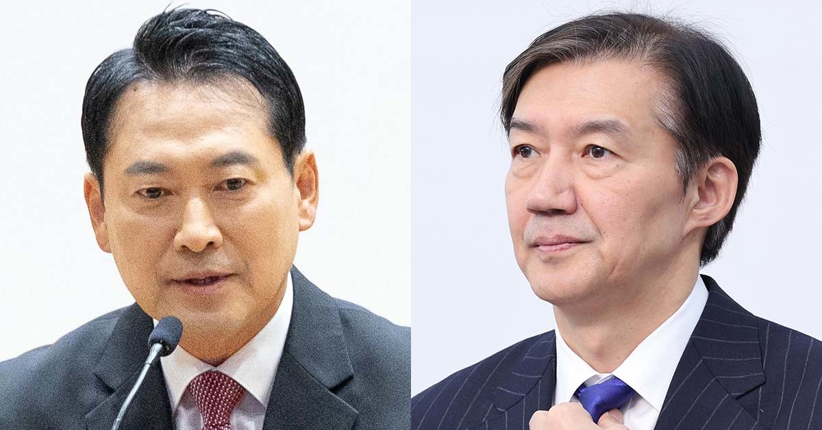 장동혁(왼쪽) 국민의힘 대표와     조국 전 조국혁신당 비상대책위원장. / 뉴스1