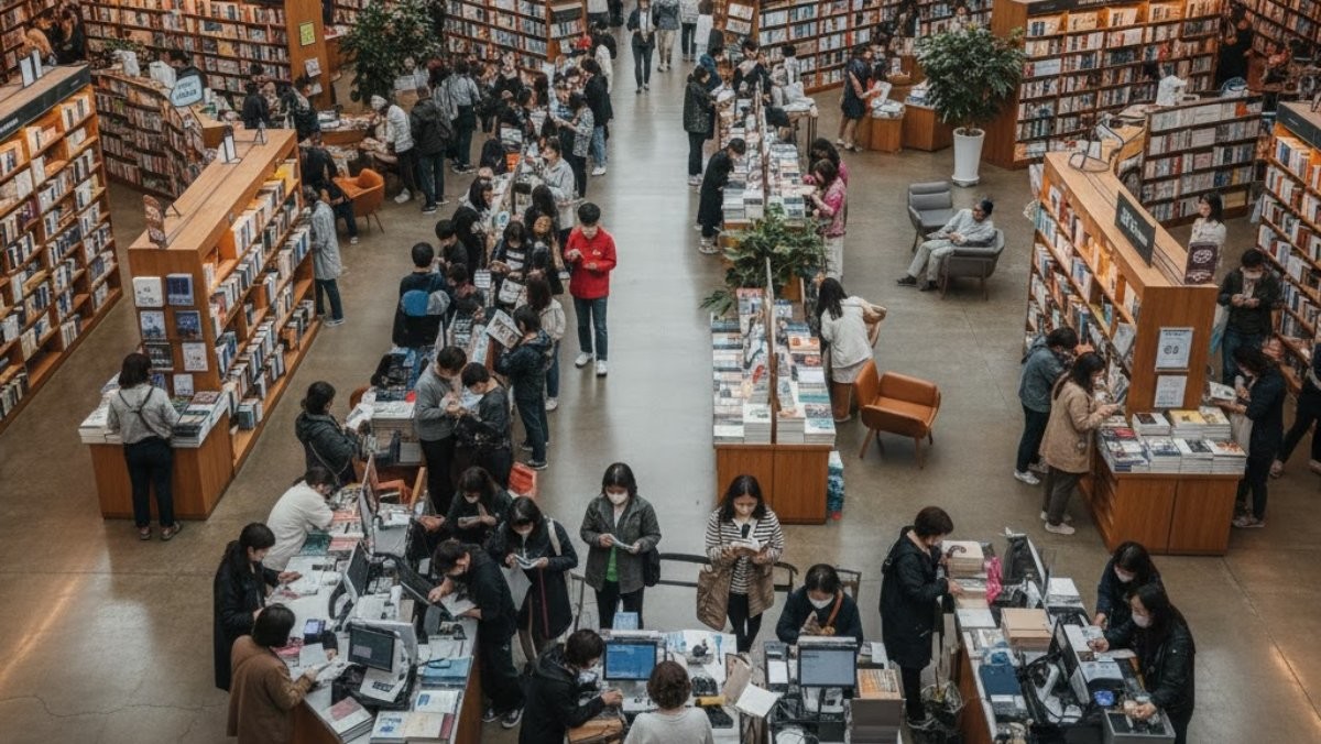 서점 모습. 기사 내용을 바탕으로 AI가 생성한 자료사진.