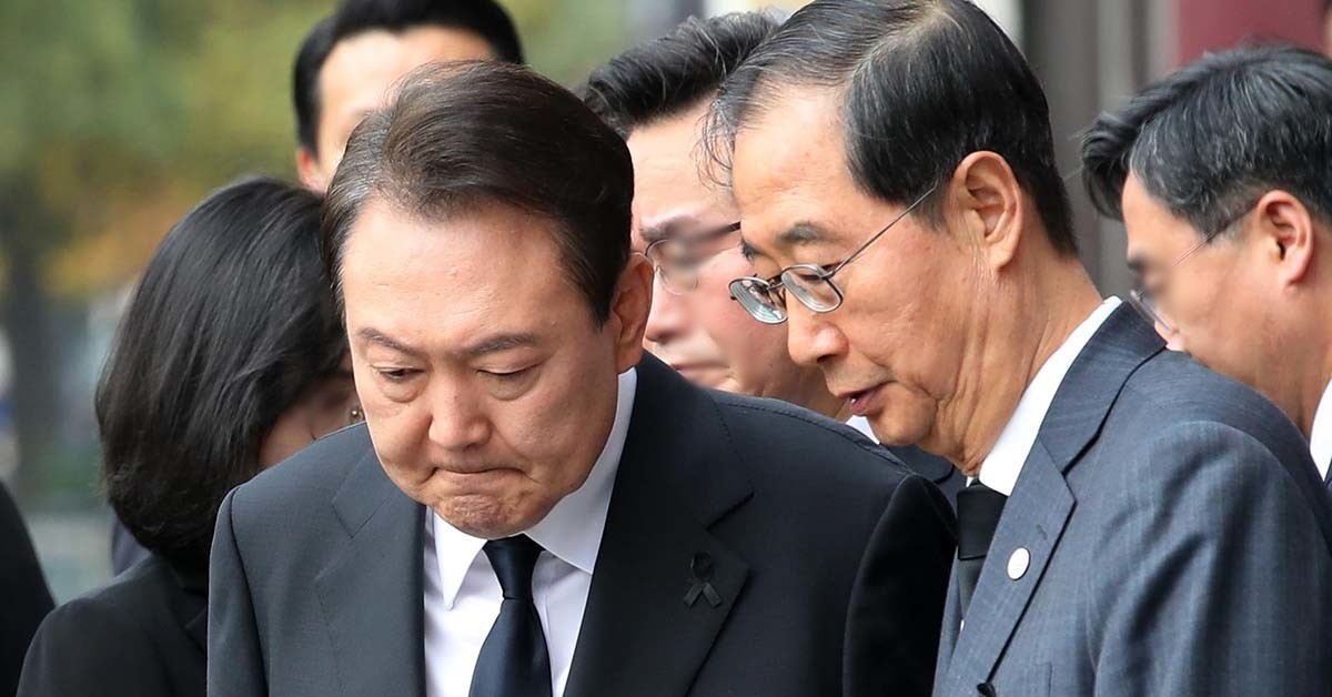 윤석열 전 대통령과 한덕수 전 국무총리 / 뉴스1