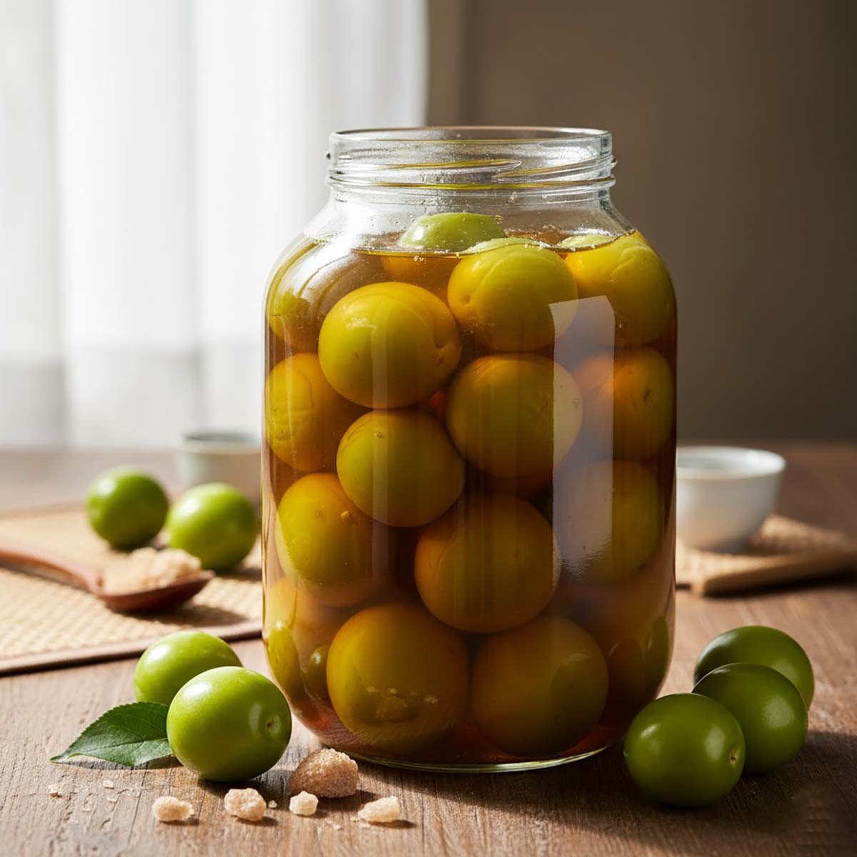 매실청. AI 툴로 제작한 사진.