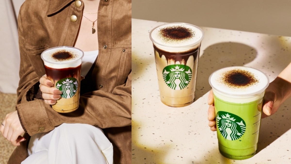 블랙 글레이드즈 라떼와 말차 글레이즈드 티 라떼 / 스타벅스 코리아 제공