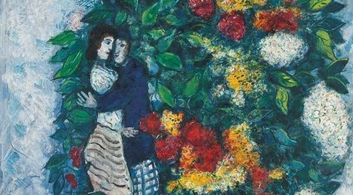 마르크 샤갈의 작품 '꽃다발'의 일부분 모습 / 서울옥션 제공