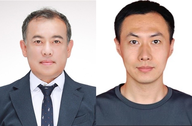 동신대 안경광학과 (좌)전인철교수, (우)왕후이 대학원생