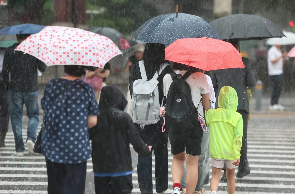 비 내리는 거리 / 뉴스1