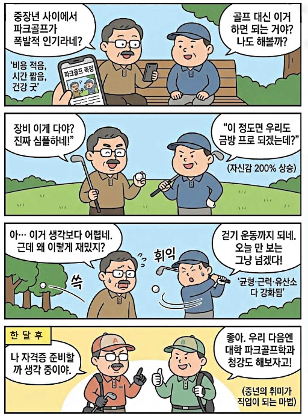 기사 내용을 바탕으로 제작한 네 컷 만화.