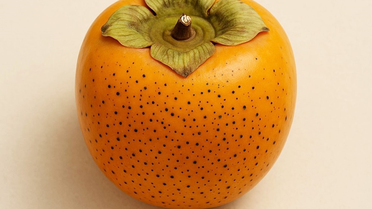 까만 점이 있는 감 모습. 기사 이해를 돕기 위해 AI를 활용해 제작한 자료 사진입니다. 실제 모습과 다소 차이가 있을 수 있습니다.