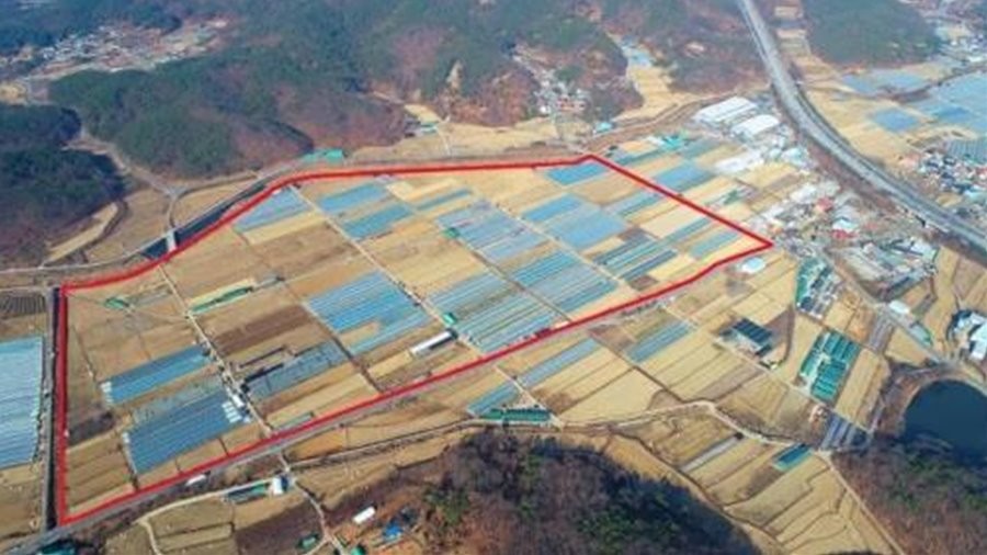 대구농수산물도매시장이 이전 예정지 달성군 하빈면 부지 젼경.  / 대구시 제공