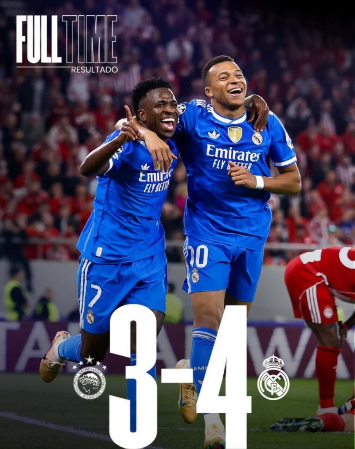 27일(이하 한국 시각) 2025-26시즌 유럽축구연맹(UEFA) 챔피언스리그(UCL) 리그 페이즈 5라운드에서 레알 마드리드는 올림피아코스에 4-3으로 승리했다.  / 레알 마드리드 인스타그램