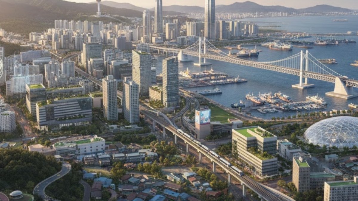 부산시. AI가 생성한 자료사진. 실제와 차이가 있을 수 있음을 알립니다.