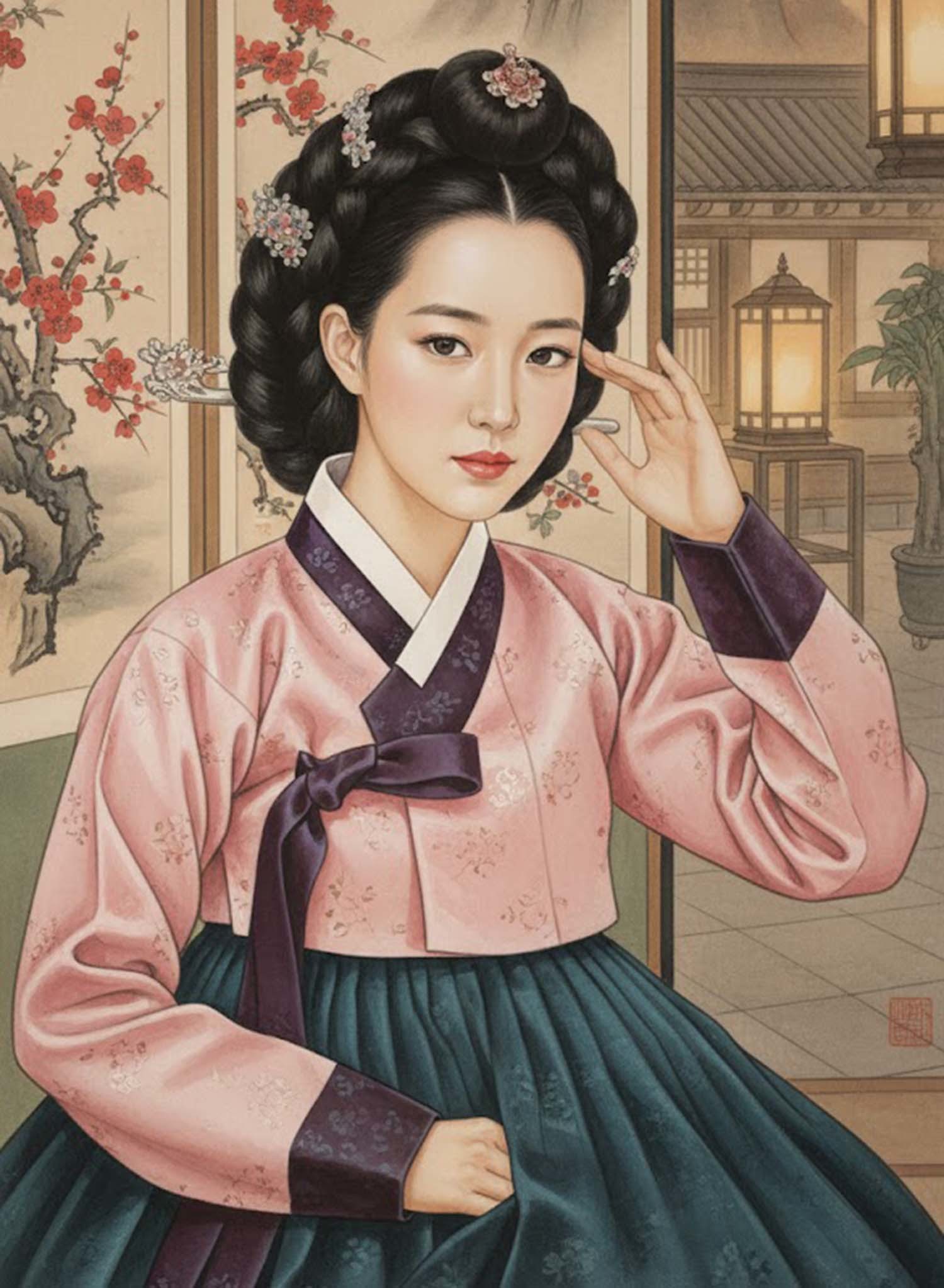 AI 툴로 만든 기생 초상화.