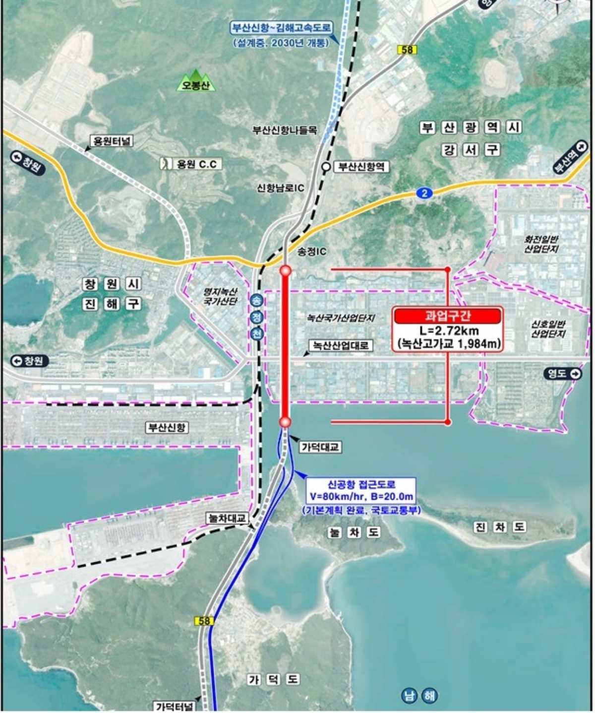 부산 가덕대교∼송정나들목 고가도로 다음 달 1일 착공 / 연합뉴스