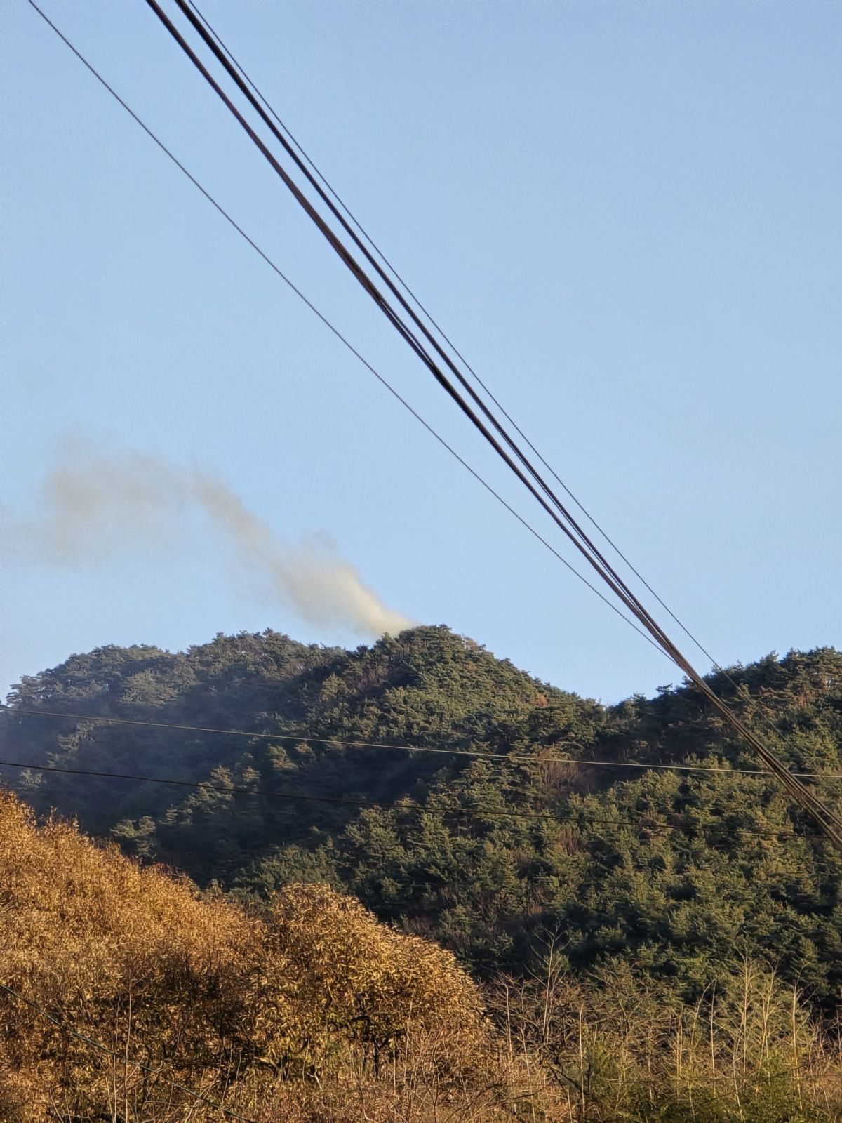 순창 동계면 내령리에서 발생한 산불. / 산림청 제공-뉴스1