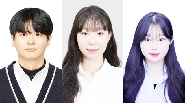 문현승, 신은서, 이우리 학생.(왼쪽부터)