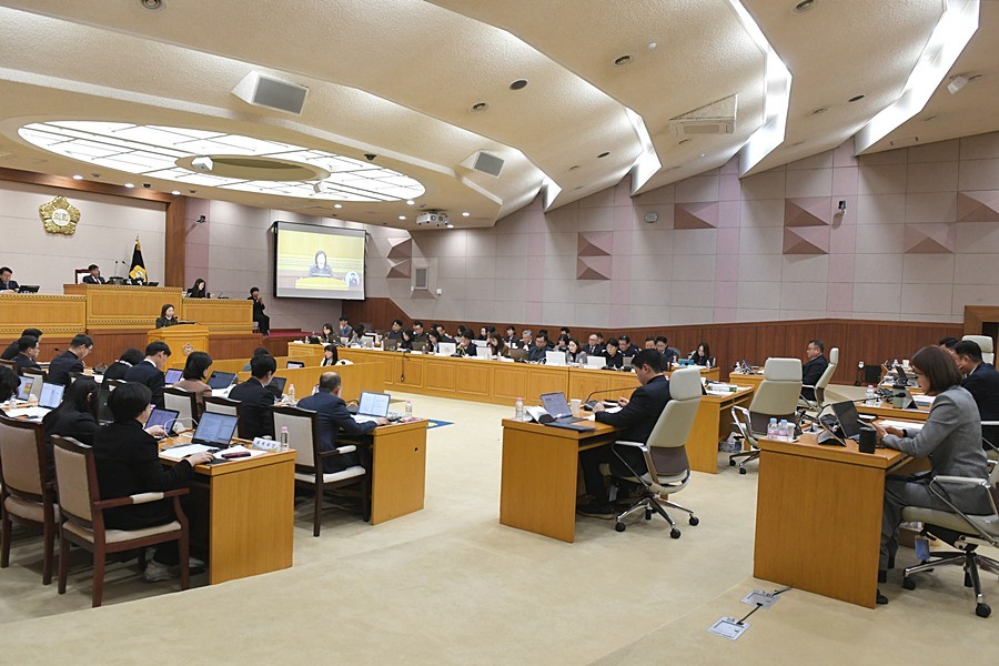 양주시의회 제383회 정례회 제1차 본회의 본회의장 전경