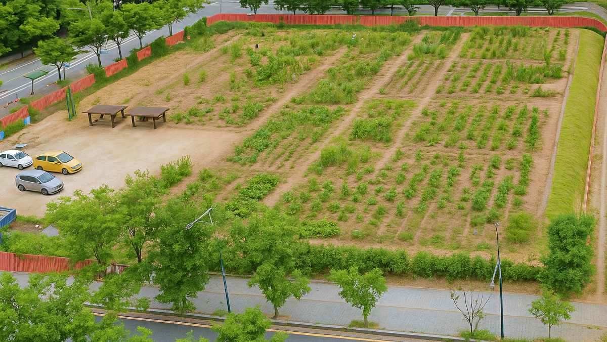 텃밭 공터 공간. 기사 내용 토대로 AI툴 활용해 제작한 자료사진.