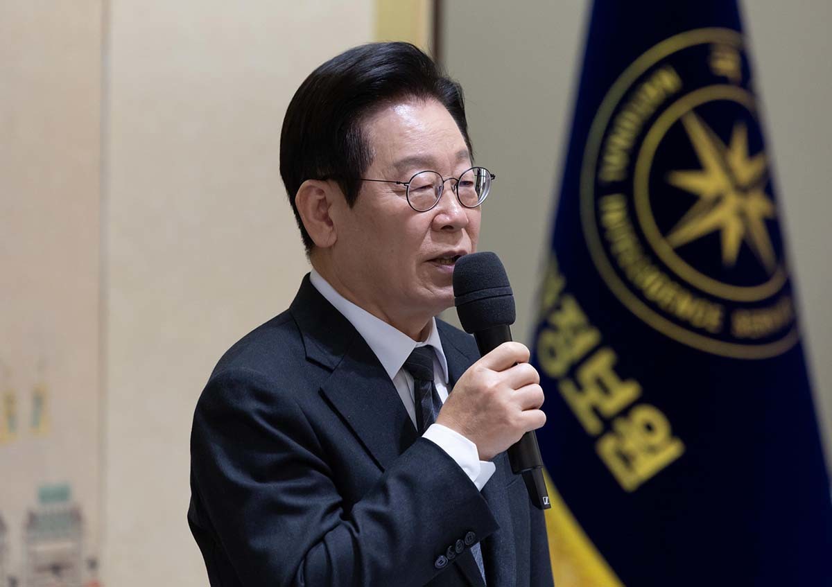 이재명 대통령이 11월 28일 국가정보원에서 열린 업무보고에서 발언하고 있다. / 대통령실 제공