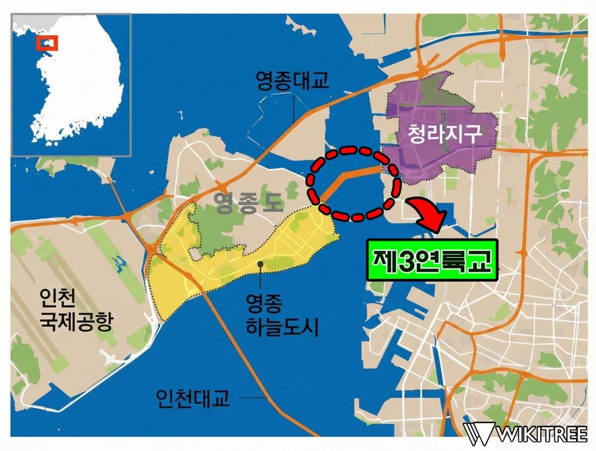 국토교통부·인천시 제공 자료 바탕으로 제작한 '제3연륙교' 이미지. / 위키트리