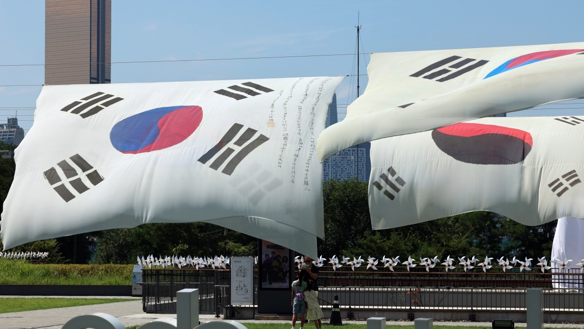 펄럭이는 태극기 / 뉴스1