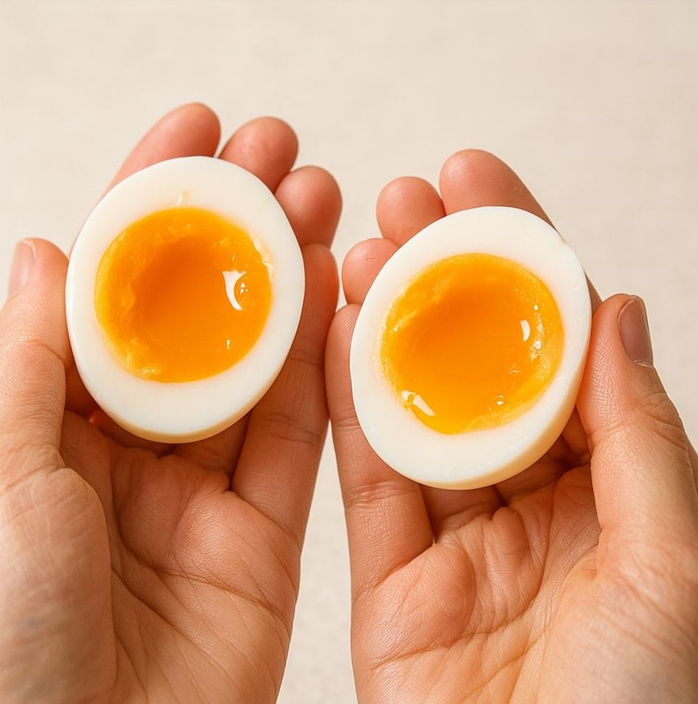 반숙 계란 모습. 기사 이해를 돕기 위해 AI를 활용해 제작한 자료 사진입니다.