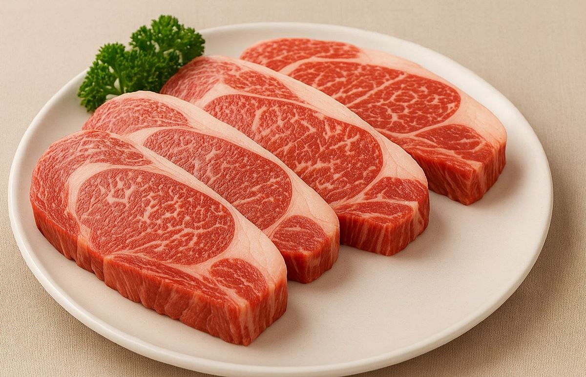 한우 고기 모습. 기사 이해를 돕기 위해 AI를 활용해 제작한 자료 이미지입니다. 실제 모습과 다소 차이가 있을 수 있습니다.