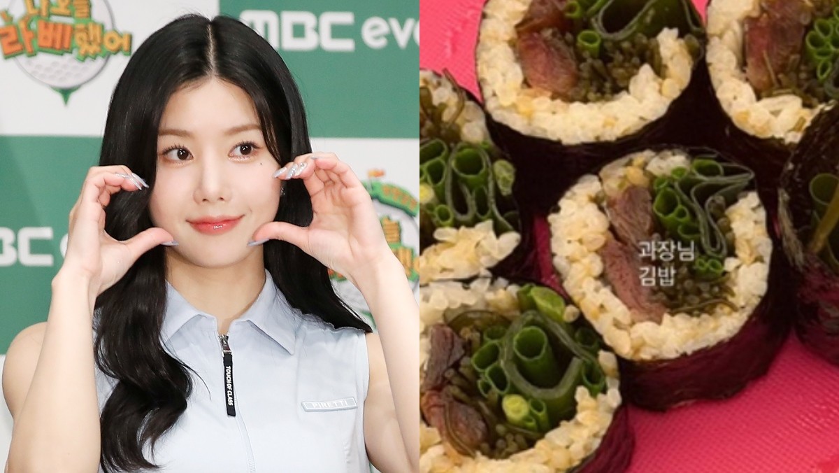 권은비(왼), 권은비가 만든 과메기 김밥(오) / 뉴스1, 권은비 인스타그램