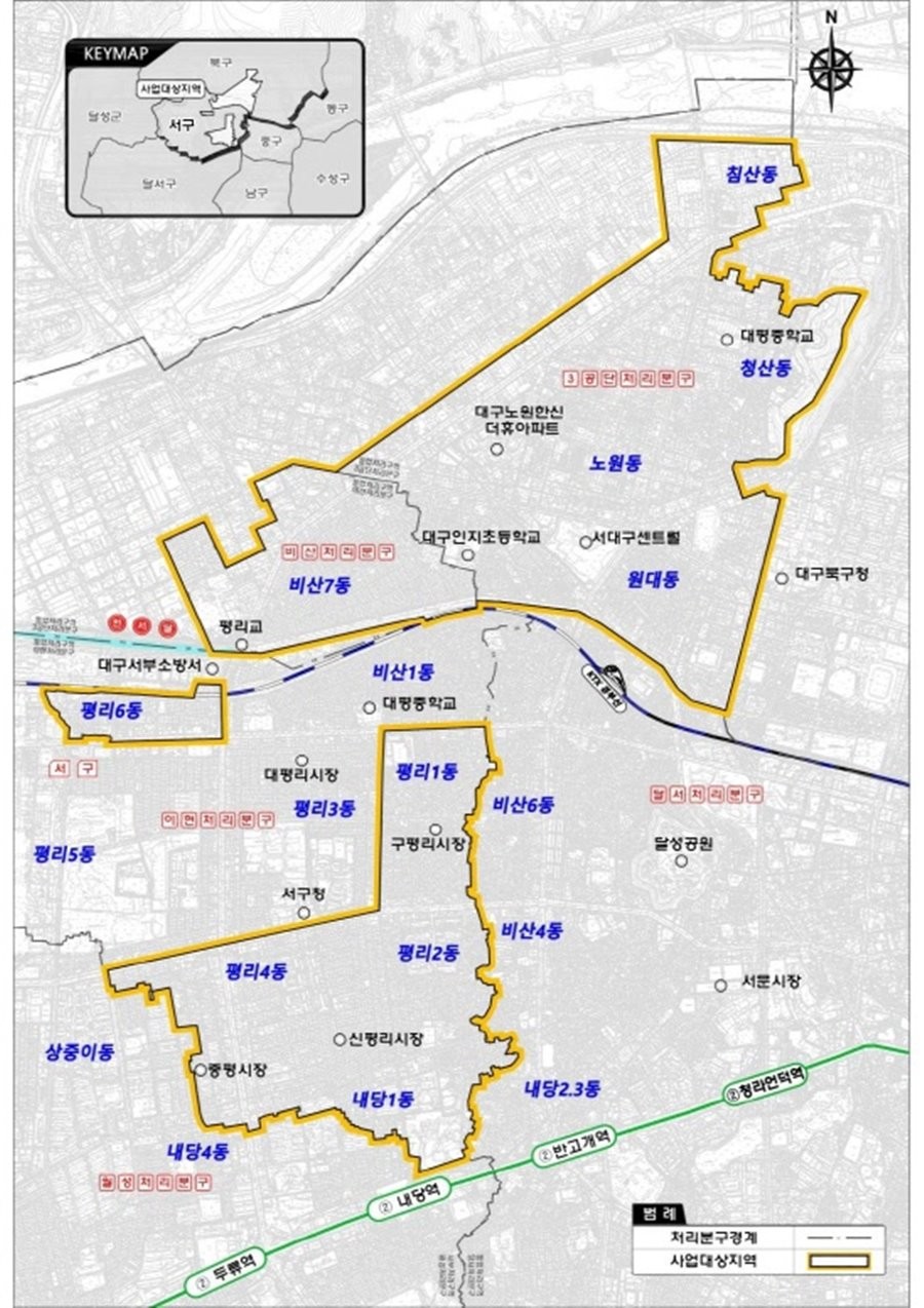 대구 달서천 5구역 위치도. / 대구시 제공
