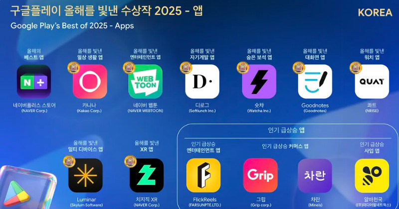 올해를 빛낸 수상작 2025 앱 / 구글코리아
