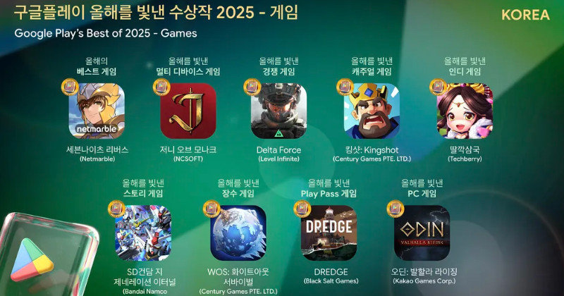 올해를 빛낸 수상작 2025 게임 / 구글코리아