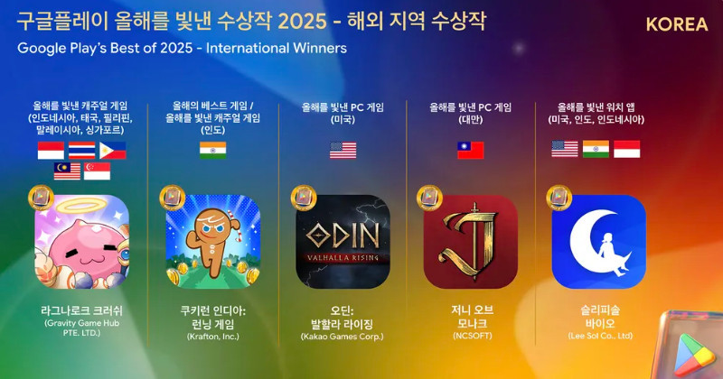 올해를 빛낸 수상작 2025 해외 / 구글코리아
