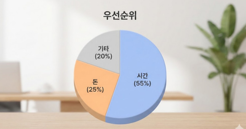 '직장인 부업 우선순위 그래프' 기사 이해를 돕기 위해 제작된 이미지