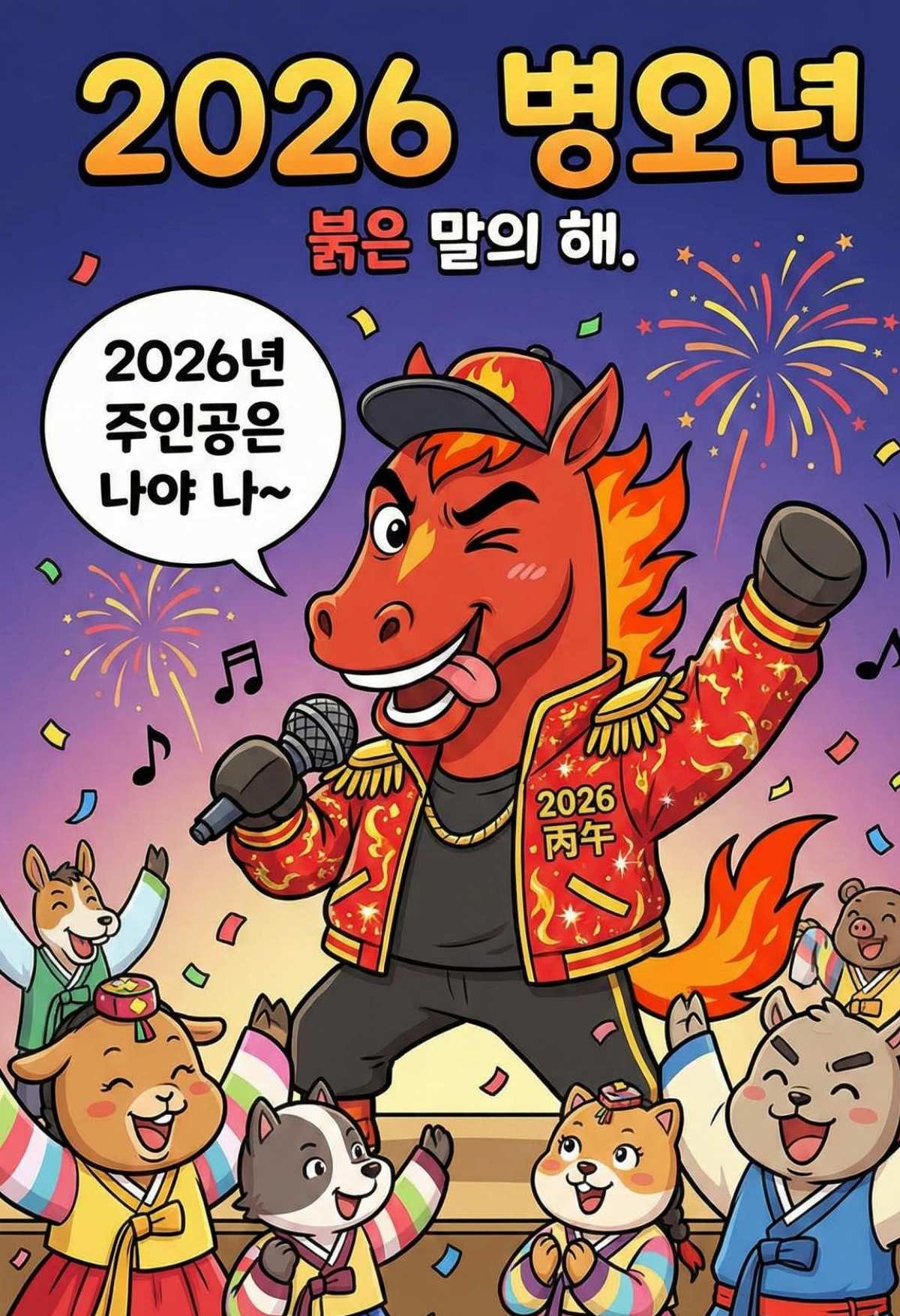 '2026 병오년 붉은 말의 해'. 기사 내용을 바탕으로 제작한 자료사진.