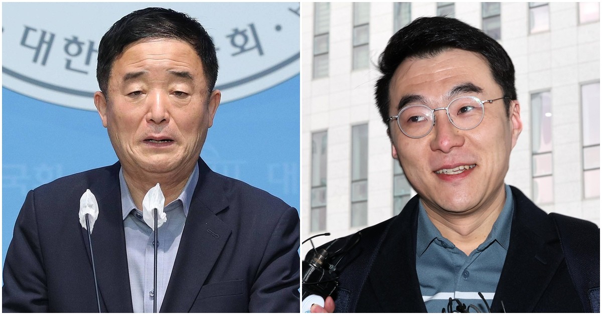 더불어민주당 강득구 의원(왼쪽)과 김남국 전 대통령실 국민디지털소통비서관. / 뉴스1