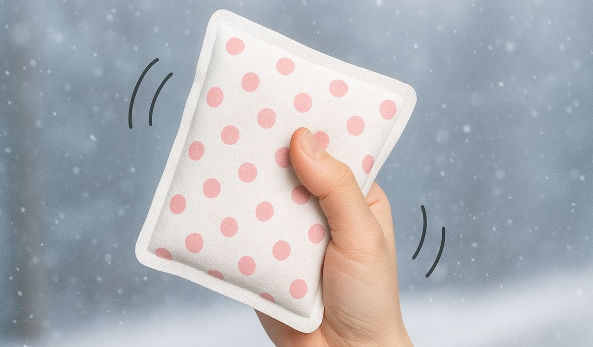 핫팩을 손으로 흔드는 모습. 기사 이해를 돕기 위해 AI를 활용해 제작한 자료 사진