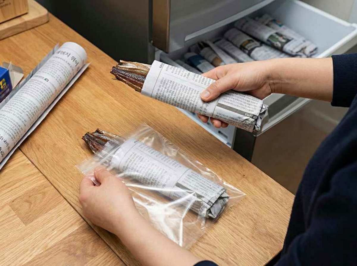 '과메기 보관은 신문지에 말아서 냉동실에'. 기사 내용 토대로 AI툴 활용해 제작한 자료사진.