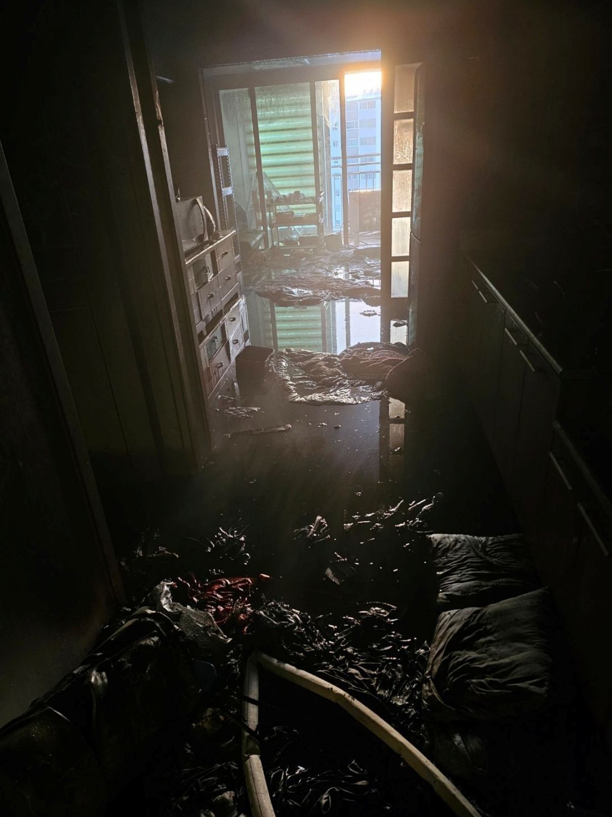 철원 아파트 화재 현장. / 뉴스1 DB