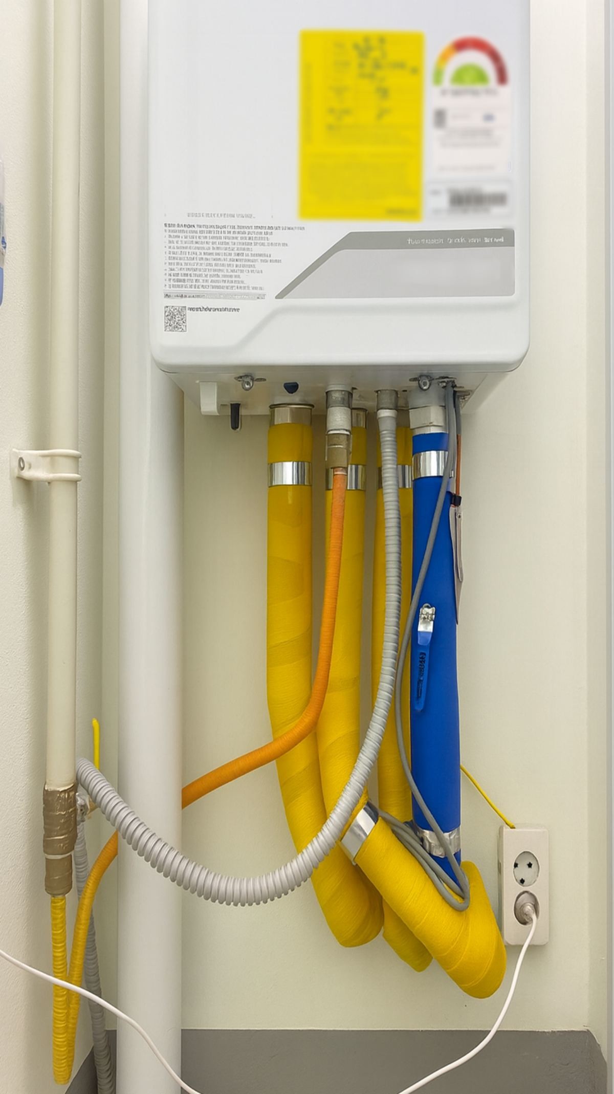 베란다의 보일러 기계. 기사 내용을 바탕으로 제작한 자료사진.