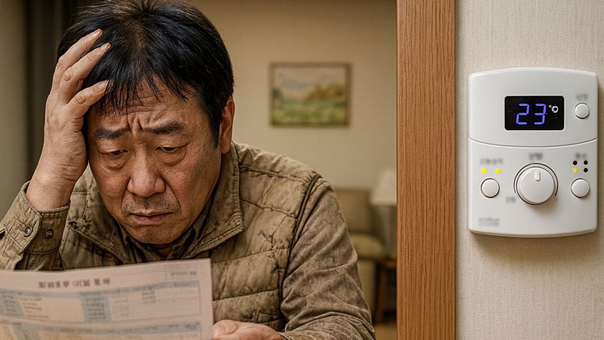 겨울철 난방비에 근심인 사람. 기사 내용을 바탕으로 제작한 자료사진.