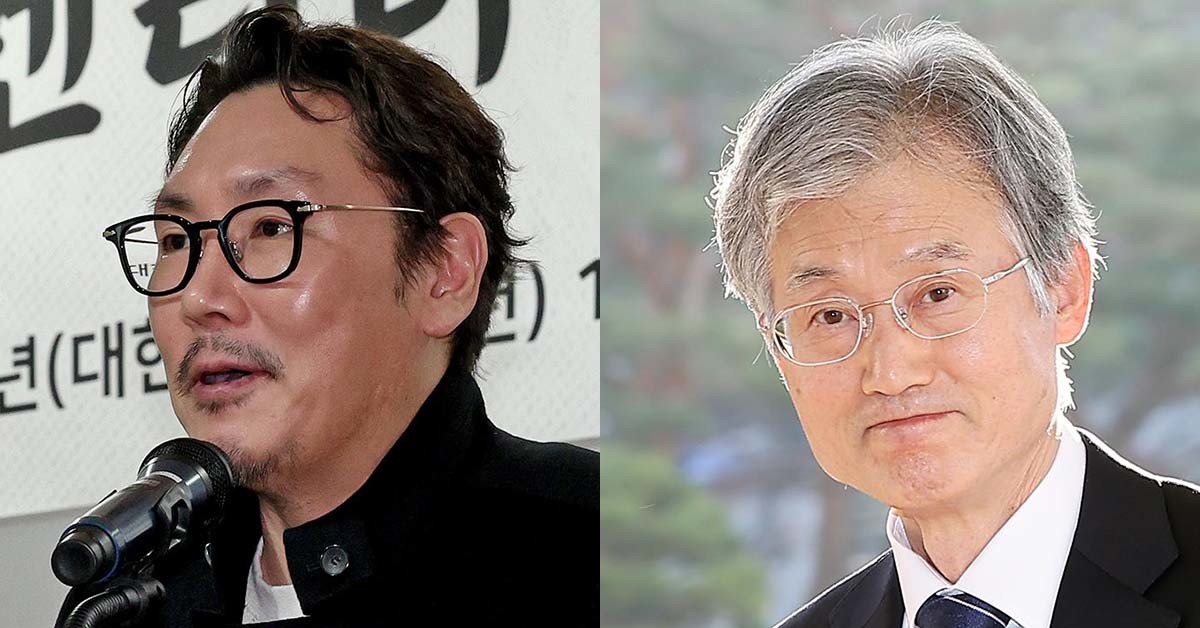 배우 조진웅(왼쪽)과 조희대 대법원장. / 뉴스1